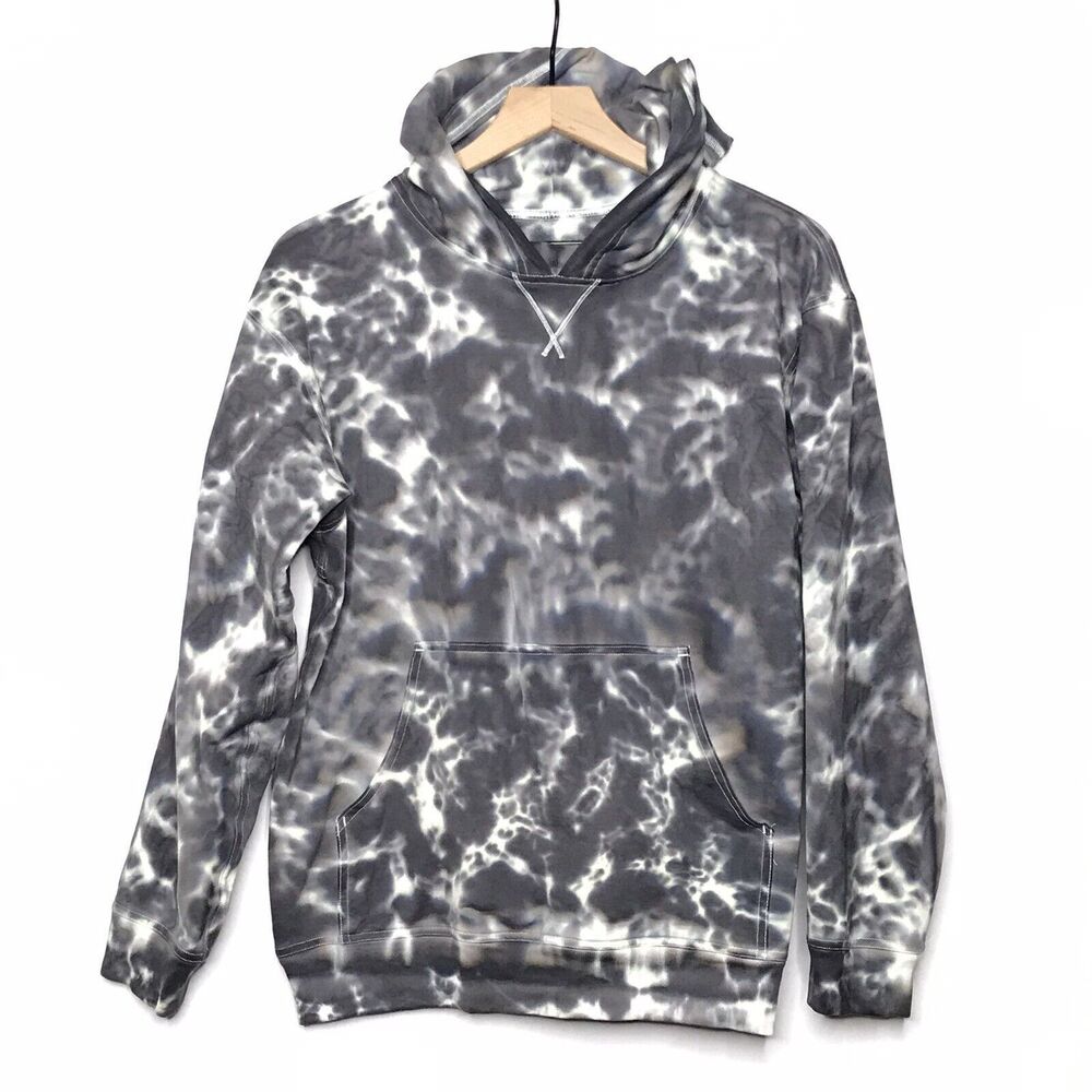 lululemon athletica Gray & White Tie-Dye Pullover Hoodie